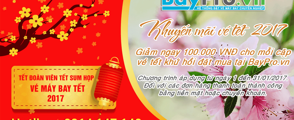 vé máy bay tết, khuyến mãi vé máy bay, tết 2017, tết Đinh Dậu